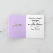 Belle carte d'anniversaire afro-américaine fille (Intérieur)