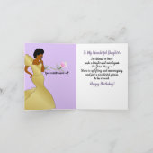 Belle carte d'anniversaire afro-américaine fille (Intérieur)