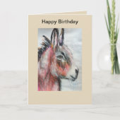 Belle carte d'anniversaire d'âne multicolore (Devant)