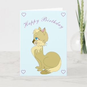 Belle carte d'anniversaire de chats