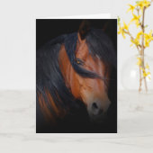 Belle carte d'anniversaire de cheval (Fleur jaune)