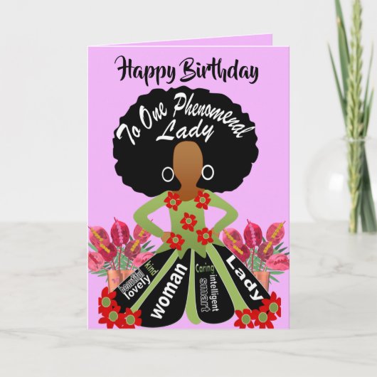 Belle carte d'anniversaire de Cousin afro-américai (Devant)