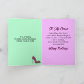 Belle carte d'anniversaire de Cousin afro-américai (Intérieur)