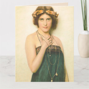 BELLE CARTE D'ANNIVERSAIRE DE LA FEMME VINTAGE BOH