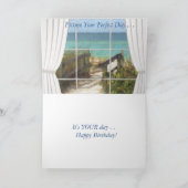 Belle carte d'anniversaire de la plage (Intérieur)