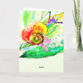 Belle carte d'anniversaire d'escargot (Dos)