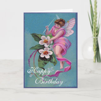 Belle carte d'anniversaire Fairy