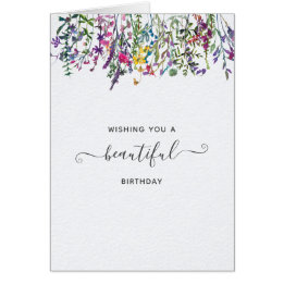 Belle carte d'anniversaire fleur sauvage