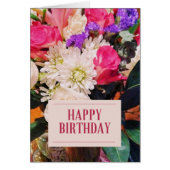 Belle carte d'anniversaire florale joyeuse (Devant)