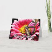 Belle Carte d'Anniversaire Papillon (Devant)