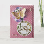 Belle carte d'anniversaire, pour amis et famille. (Devant)