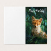 Belle carte d'anniversaire Renard (Outside Unfolded)