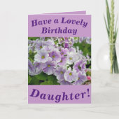 Belle carte d'anniversaire rose floral pour fille (Devant)