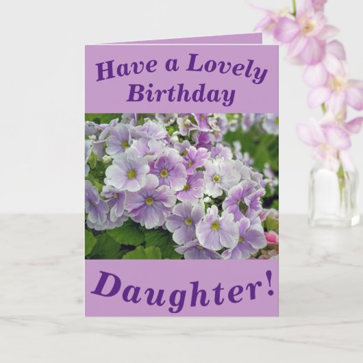 Belle carte d'anniversaire rose floral pour fille (Orchidée)