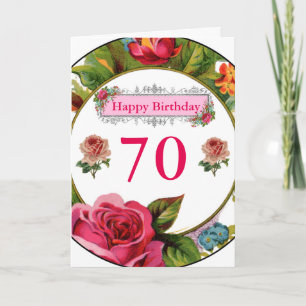 Belle carte d'anniversaire vintage personnalisée