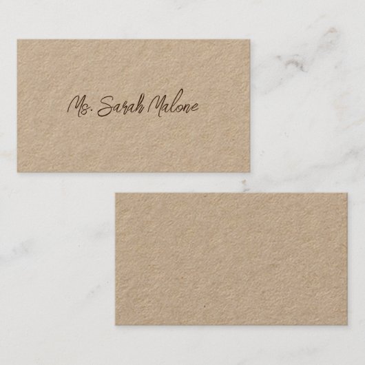 Belle carte d'appel de nom de graduation de script (Devant / Derrière)