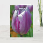 Belle carte d'art à fleurs de tulipes violettes (Devant)