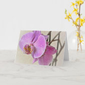 Belle carte d'art à orchidées roses (Fleur jaune)