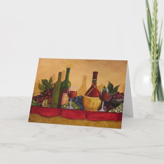 Belle carte d'art de vin (Devant)