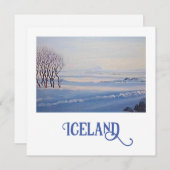 Belle carte d'art paysager islandais (Devant / Derrière)