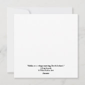 Belle carte d'art paysager islandais (Dos)