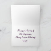 Belle Carte de Bénédiction de Pâques Fleurs (Intérieur)