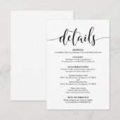 Belle carte de boîtier Détails Mariage (Devant / Derrière)