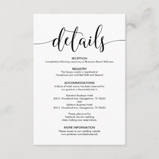 Belle carte de boîtier Détails Mariage (Devant)