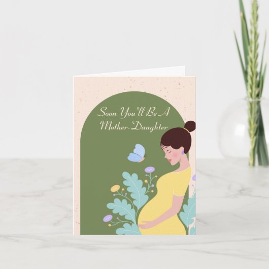 Belle carte de citation de grossesse pour maman (Devant)