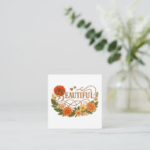 Belle carte de décoration florale dorée | Élégante (Debout devant)