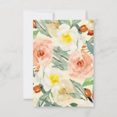 Belle carte de détails mariage de automne (Dos)