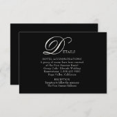 Belle carte de détails Mariage fleurie (Devant / Derrière)