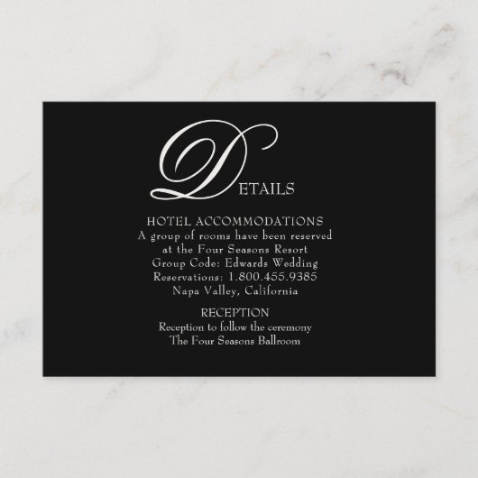 Belle carte de détails Mariage fleurie (Devant)