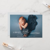 belle carte de faire-part de naissance photo en le (Devant/Arrière en situation)