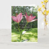 Belle carte de fête des mères. (Fleur jaune)