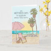 Belle carte de fête des mères à l'aquarelle sur la (Fleur jaune)