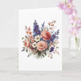 Belle carte de fête des mères florale avec amour