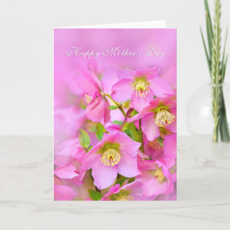 Belle carte de fête des mères Helleborus