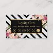 Belle carte de fidélité Floral Abstrait (Devant)