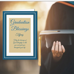 Belle carte de graduation des bénédictions chrétie