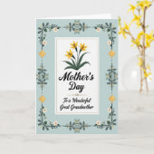 Belle Carte de Grand-Mère Design (Fleur jaune)