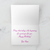 Belle carte de joyeux anniversaire d'orchidée (Intérieur)