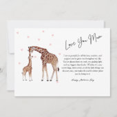 Belle carte de la fête des mères de girafe (Devant)