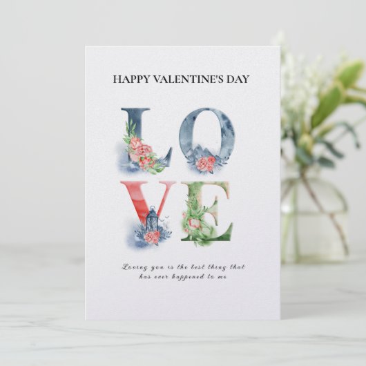 Belle carte de la Saint Valentin Love Letter Card (Debout devant)