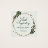 belle carte de mariage à fleurs géométriques (Devant)