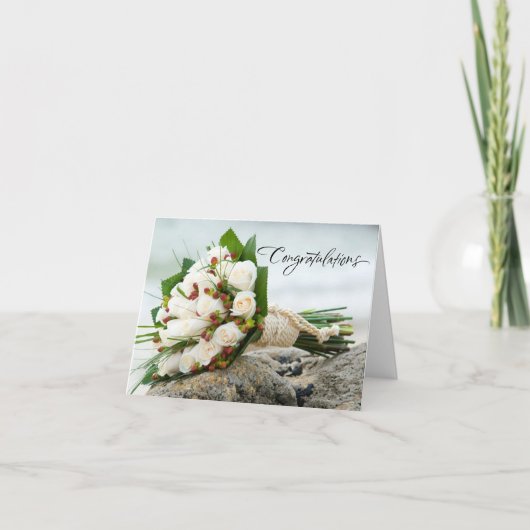 Belle carte de mariage de bouquet (Devant)