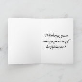 Belle carte de mariage imprimé rose (Intérieur)