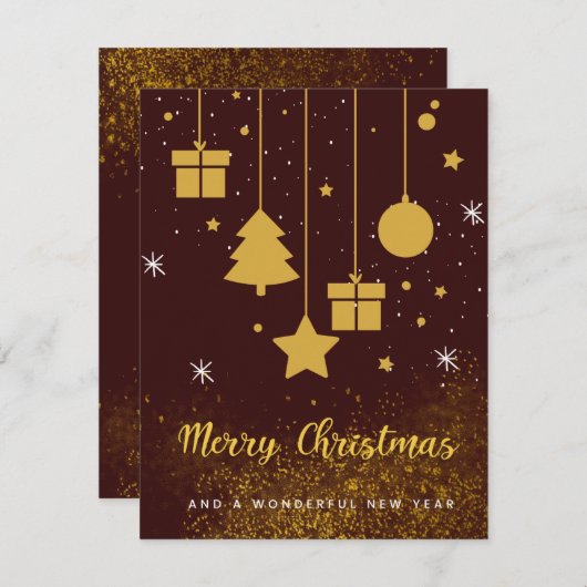 Belle carte de Noël (Devant / Derrière)