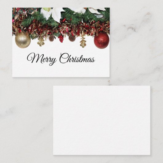 Belle carte de Noël (Devant / Derrière)