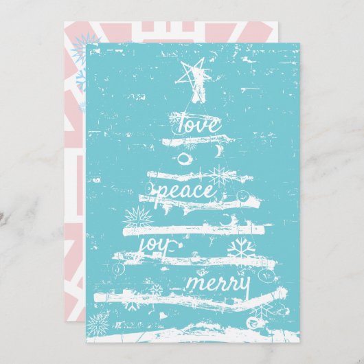 Belle carte de Noël (Devant / Derrière)